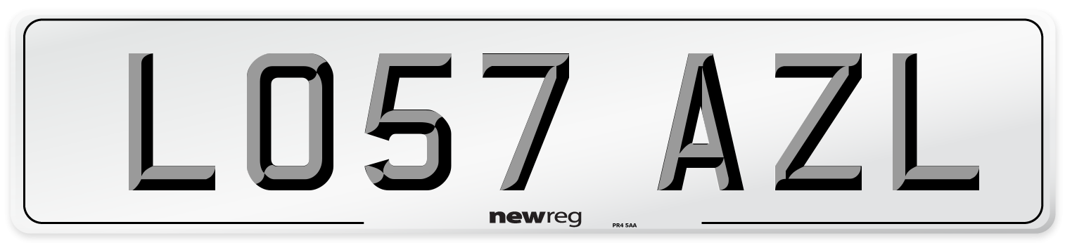 LO57 AZL Number Plate from New Reg